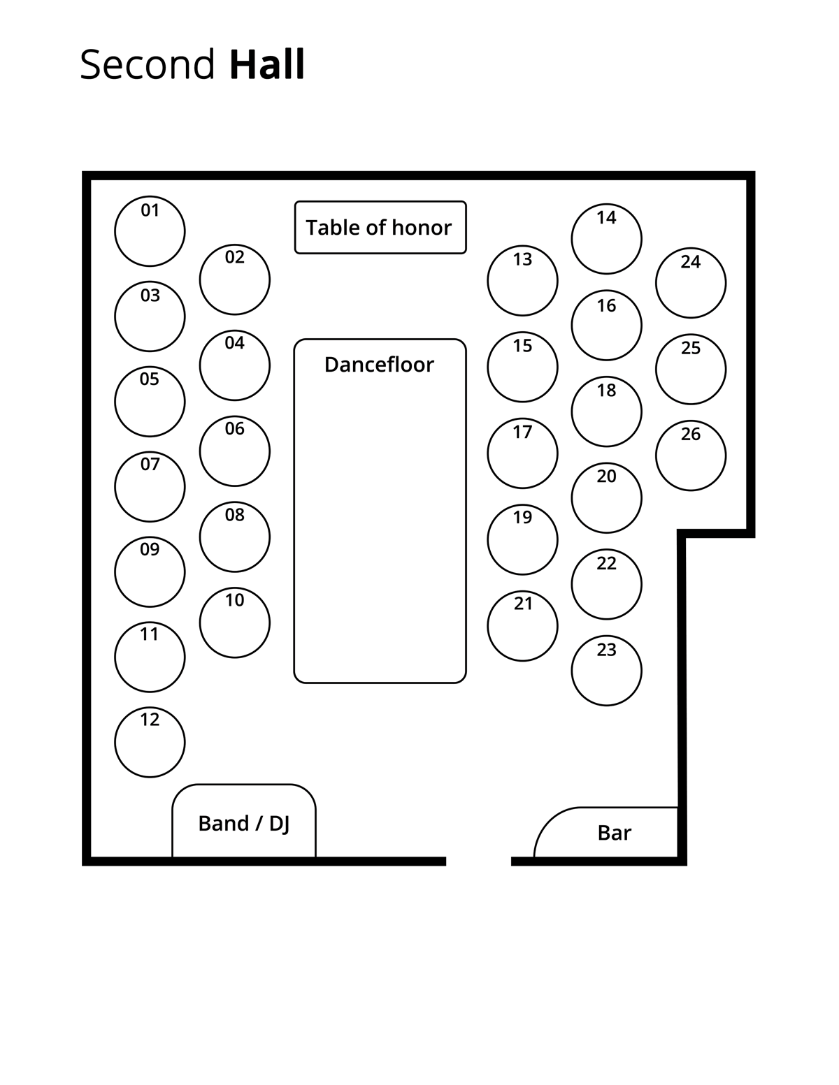 second hall floor plan